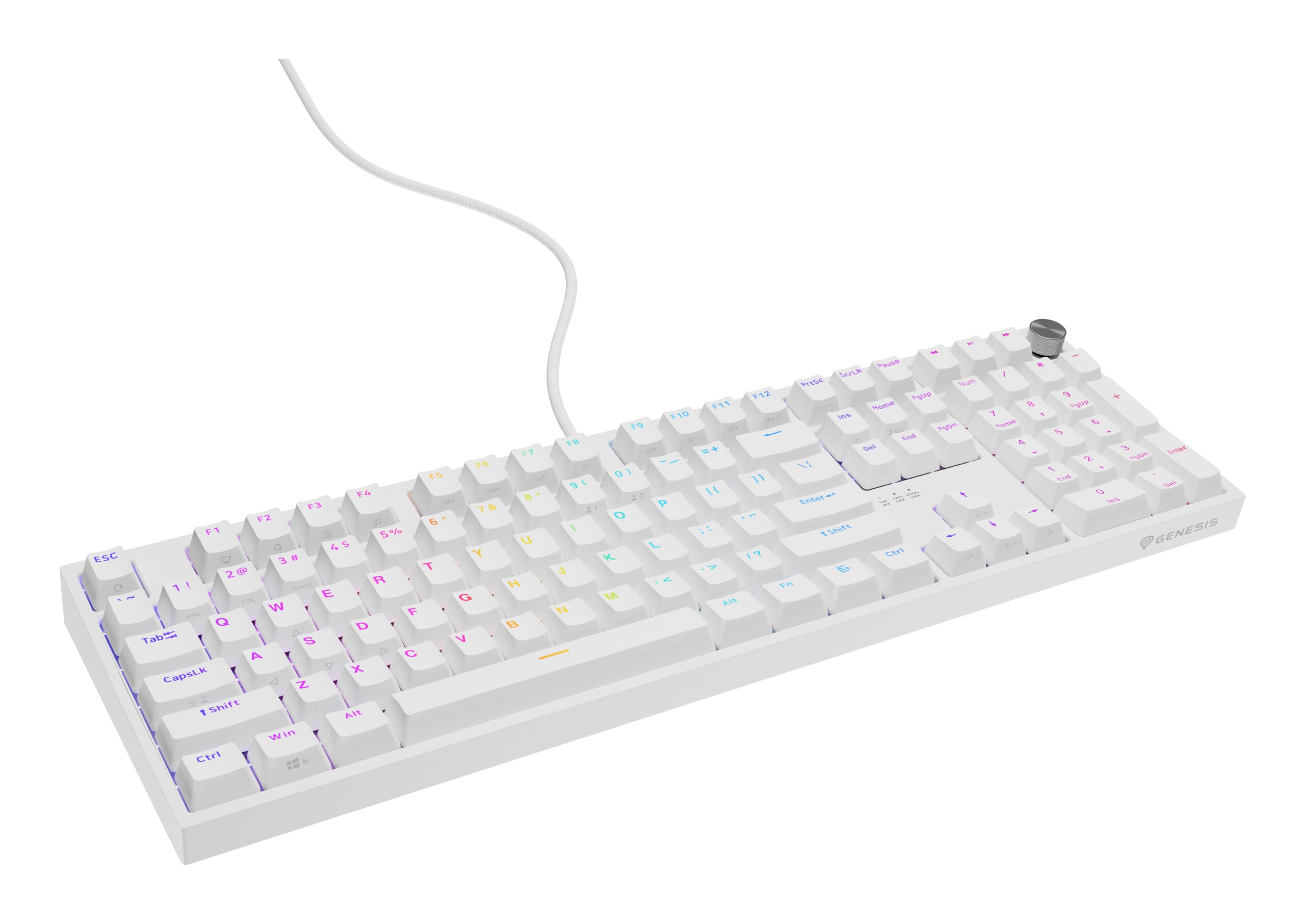 Tastatura Genesis Thor 404 P alb "NKG-2300"