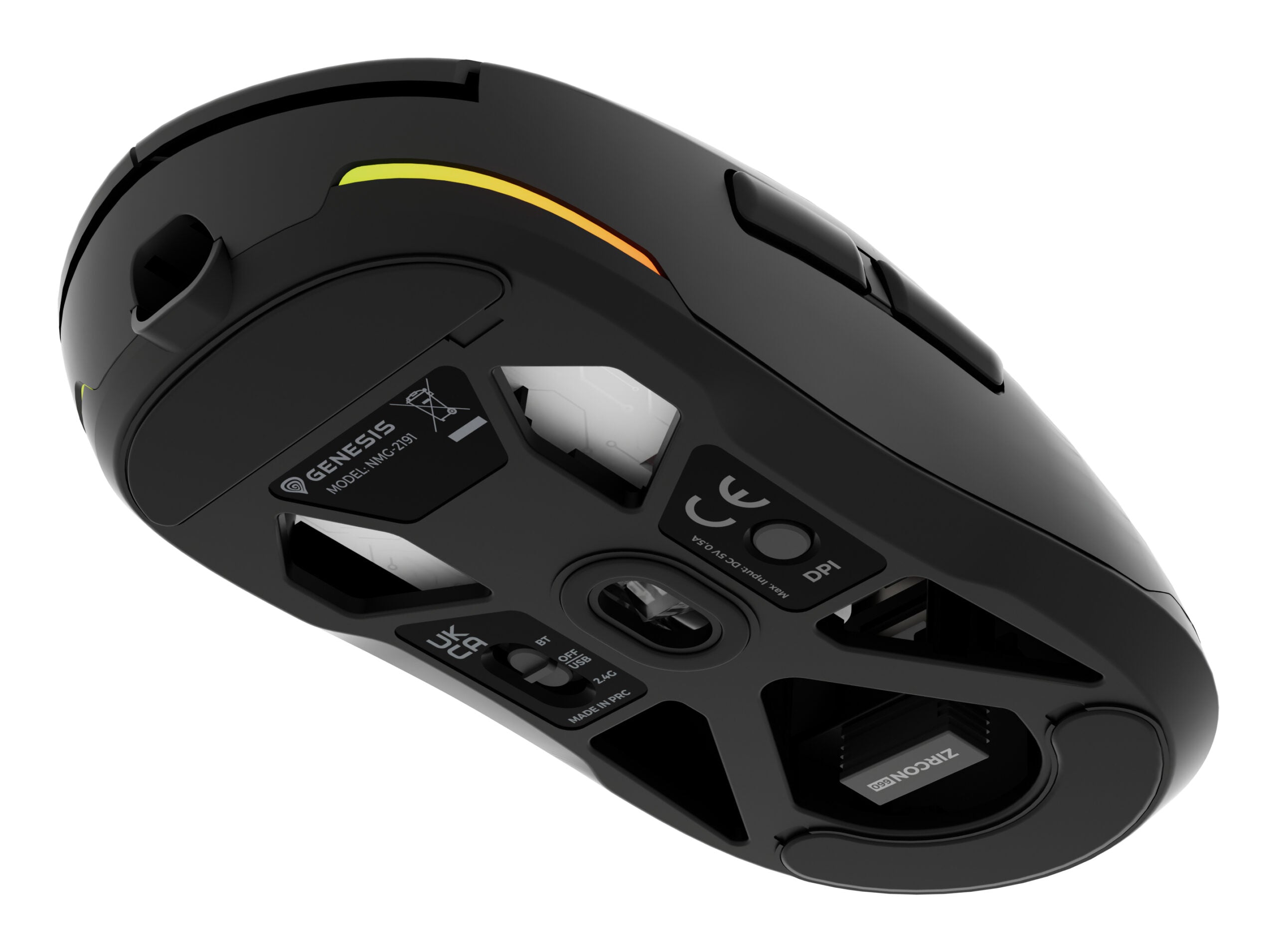 Mouse Genesis WS Zircon 660 negru "NMG-2191"