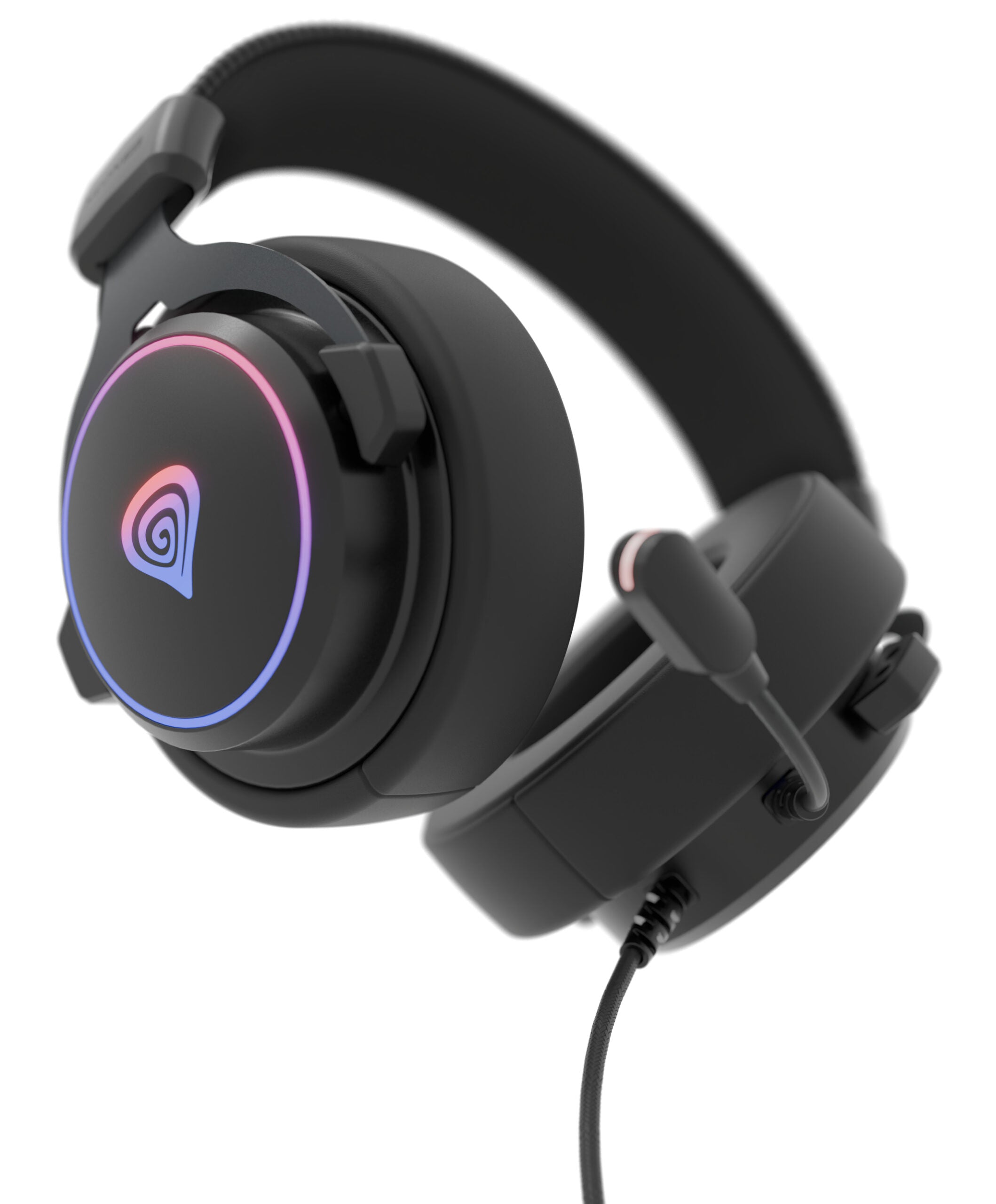 Casti cu fir Genesis Neon 764 negru "NSG-2169"