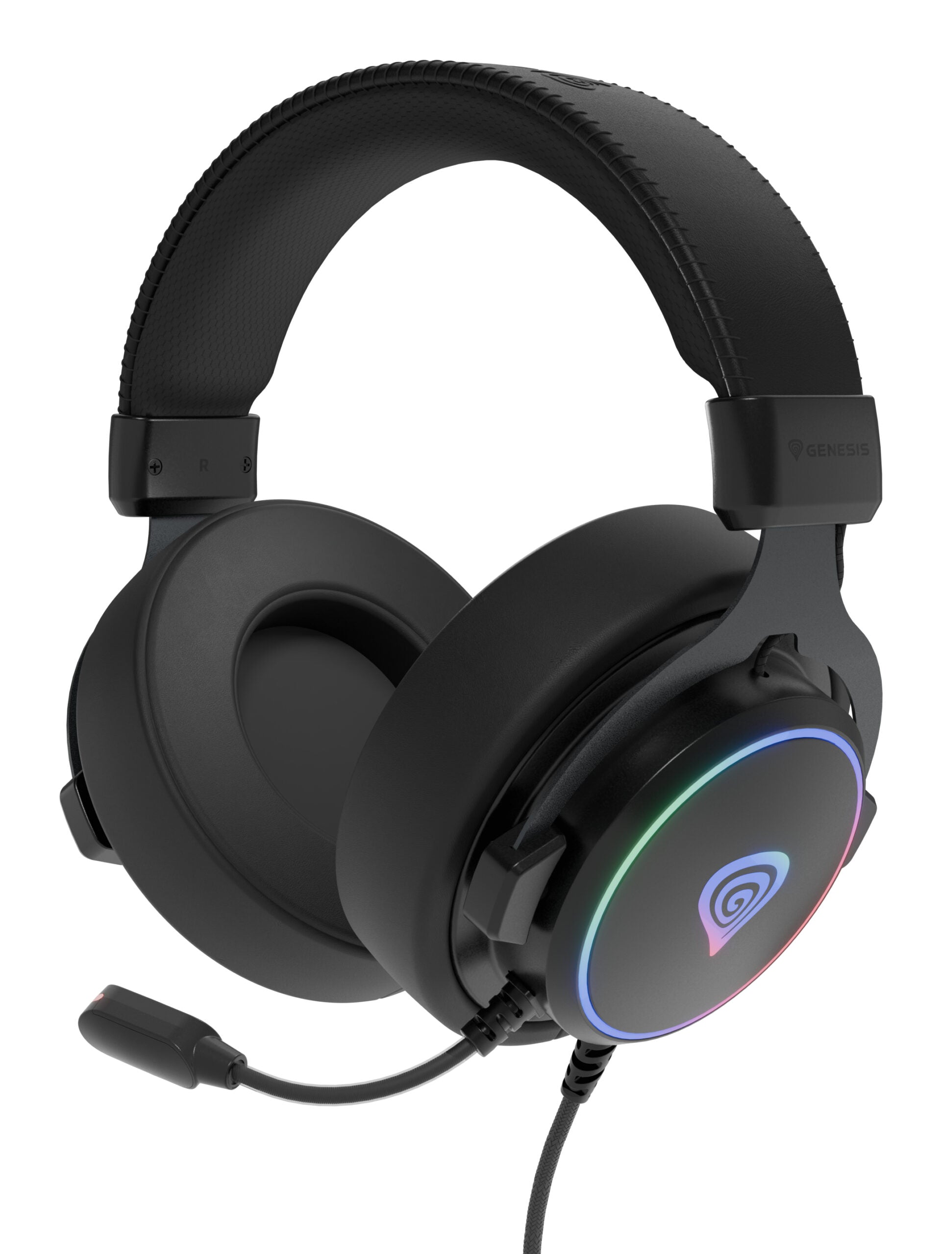 Casti cu fir Genesis Neon 764 negru "NSG-2169"