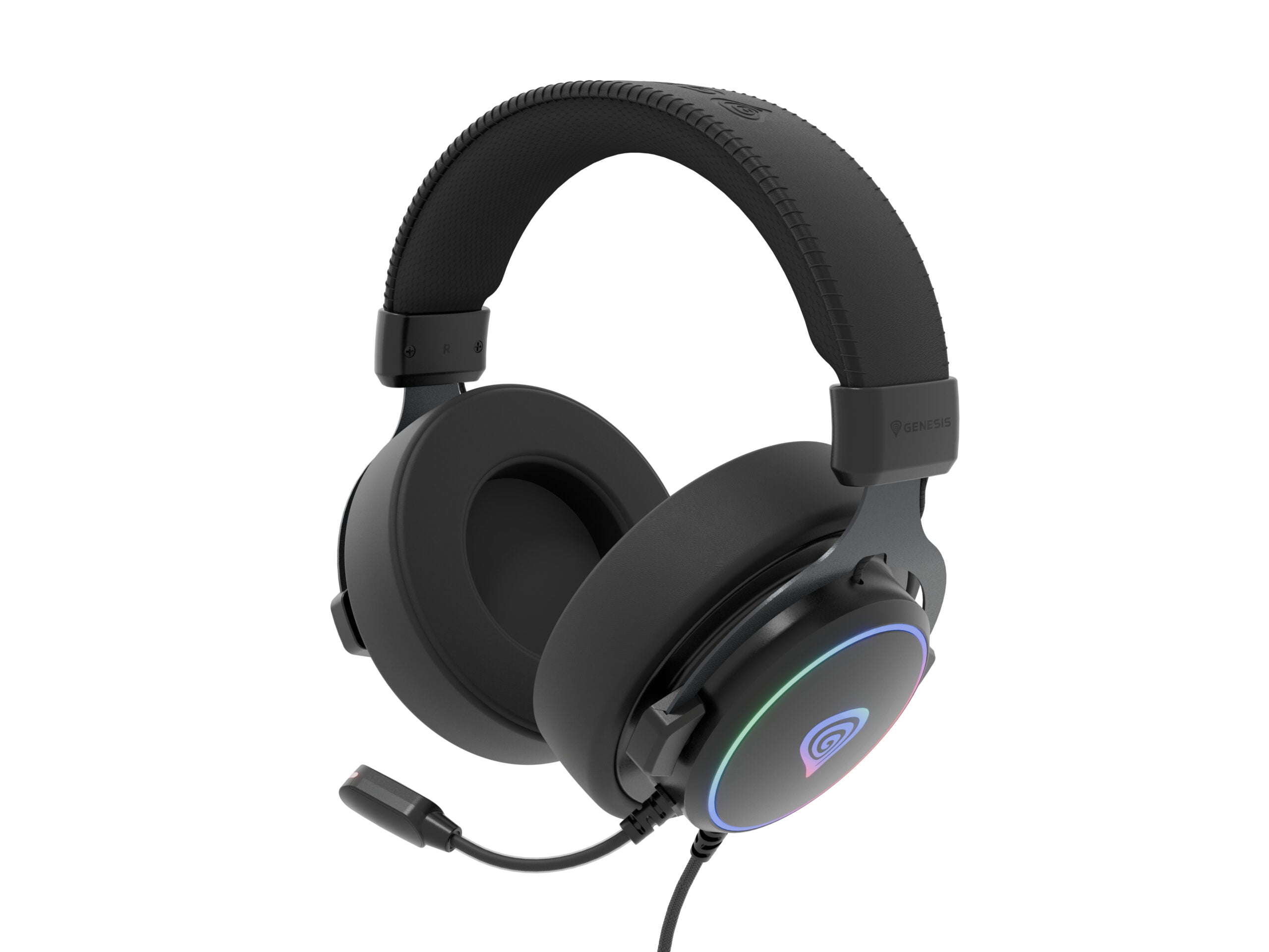 Casti cu fir Genesis Neon 764 negru "NSG-2169"