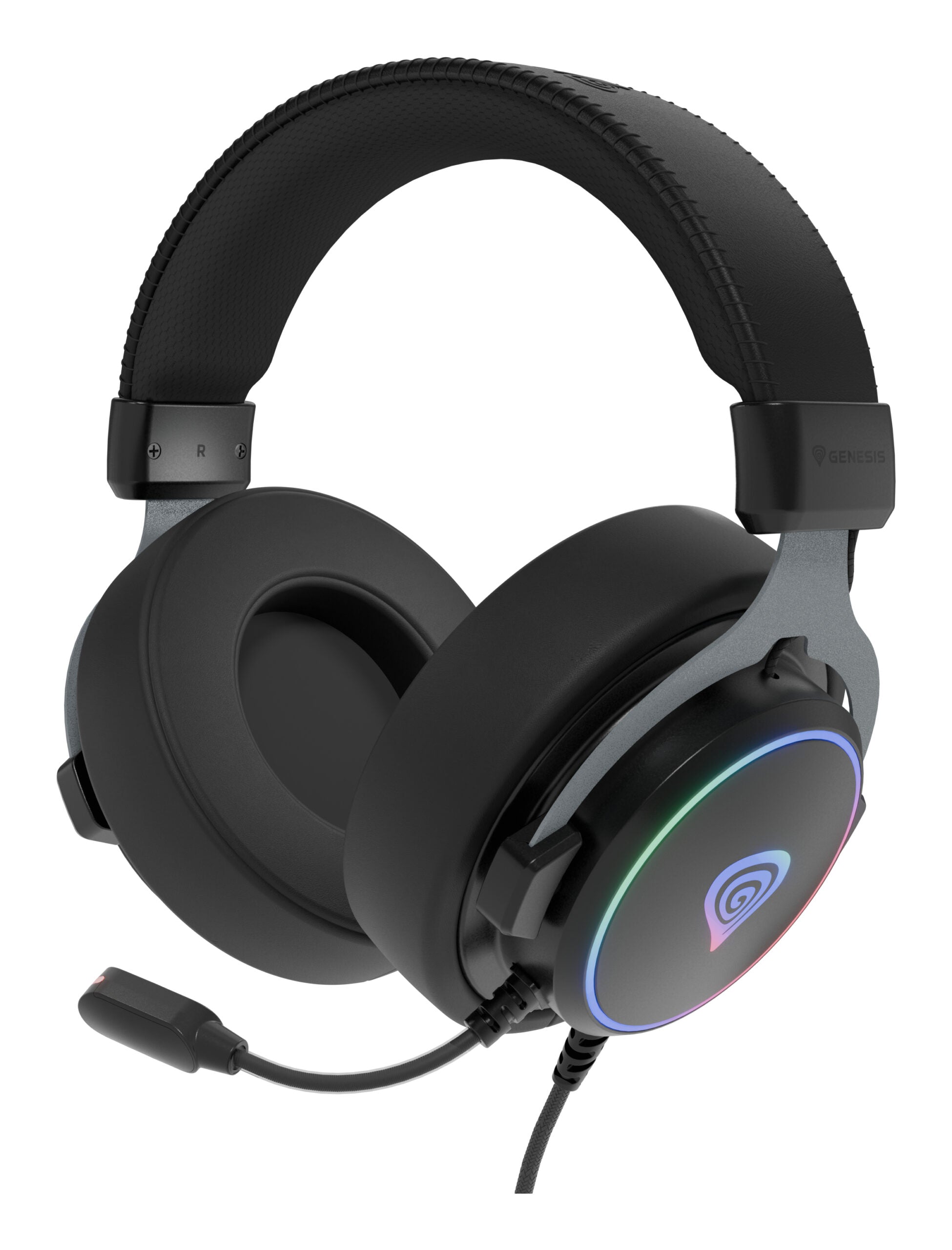 Casti cu fir Genesis Neon 764 negru "NSG-2169"