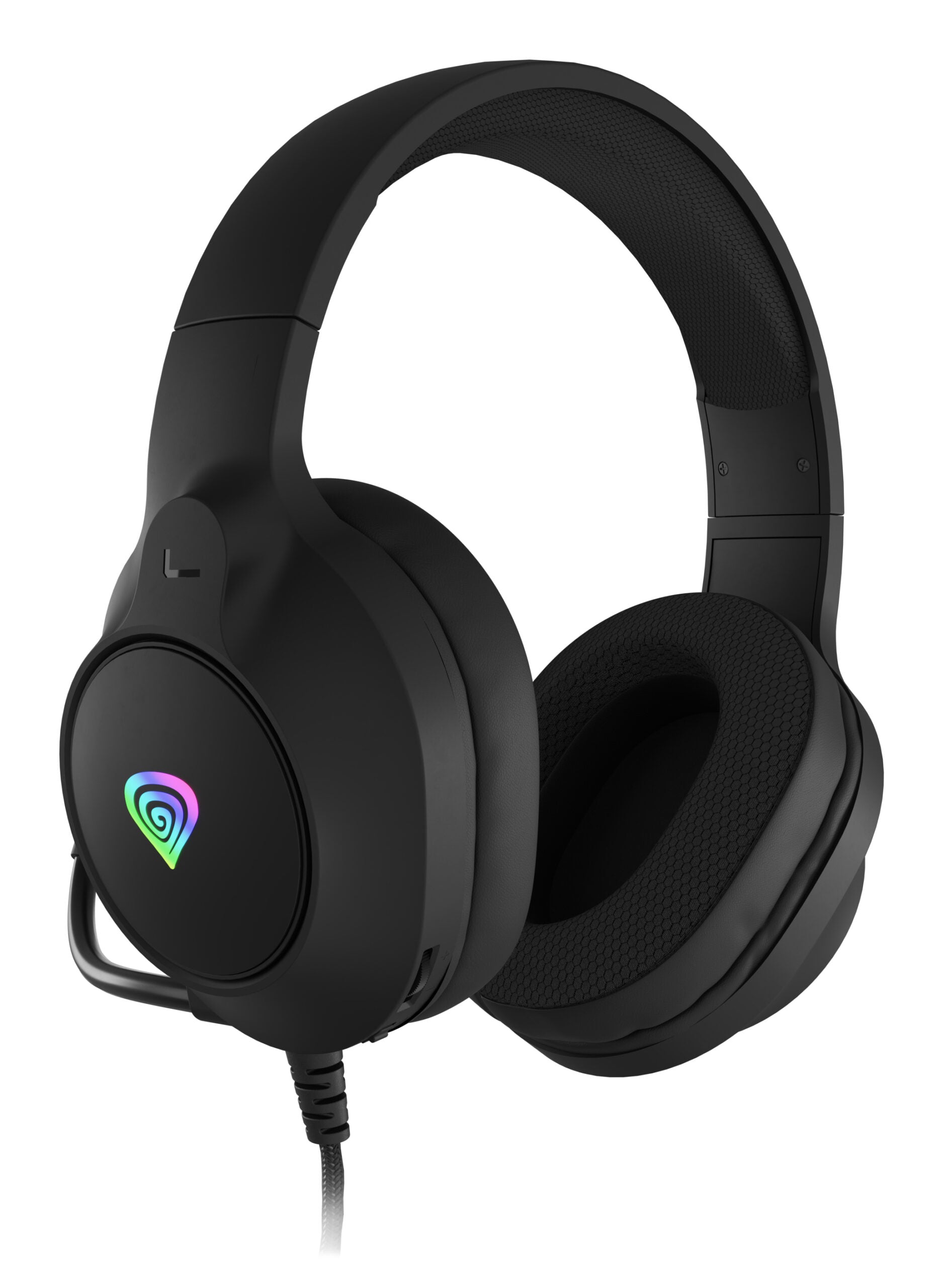 Casti cu fir Genesis Neon 213 RGB negru "NSG-2306"