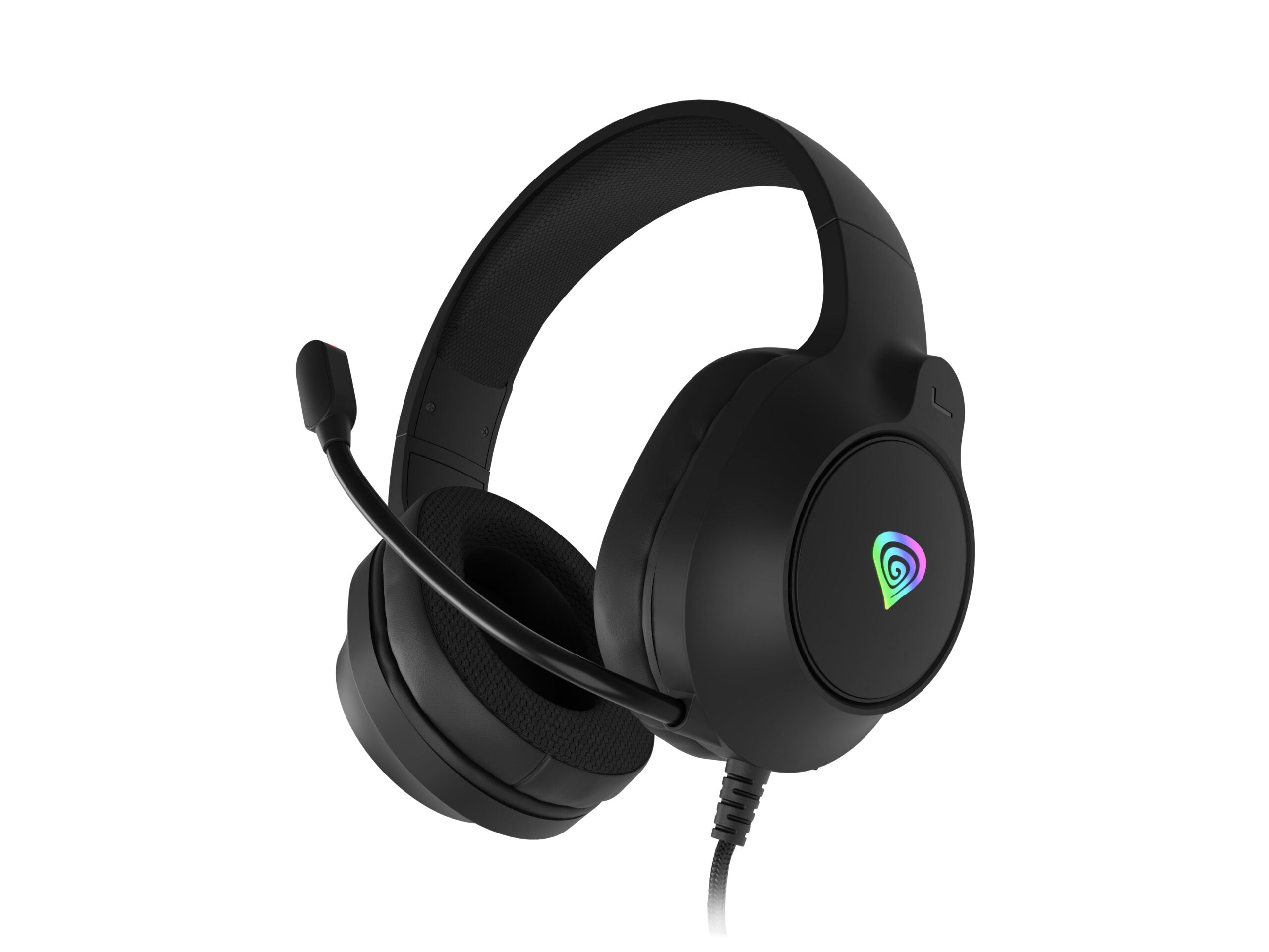 Casti cu fir Genesis Neon 213 RGB negru "NSG-2306"
