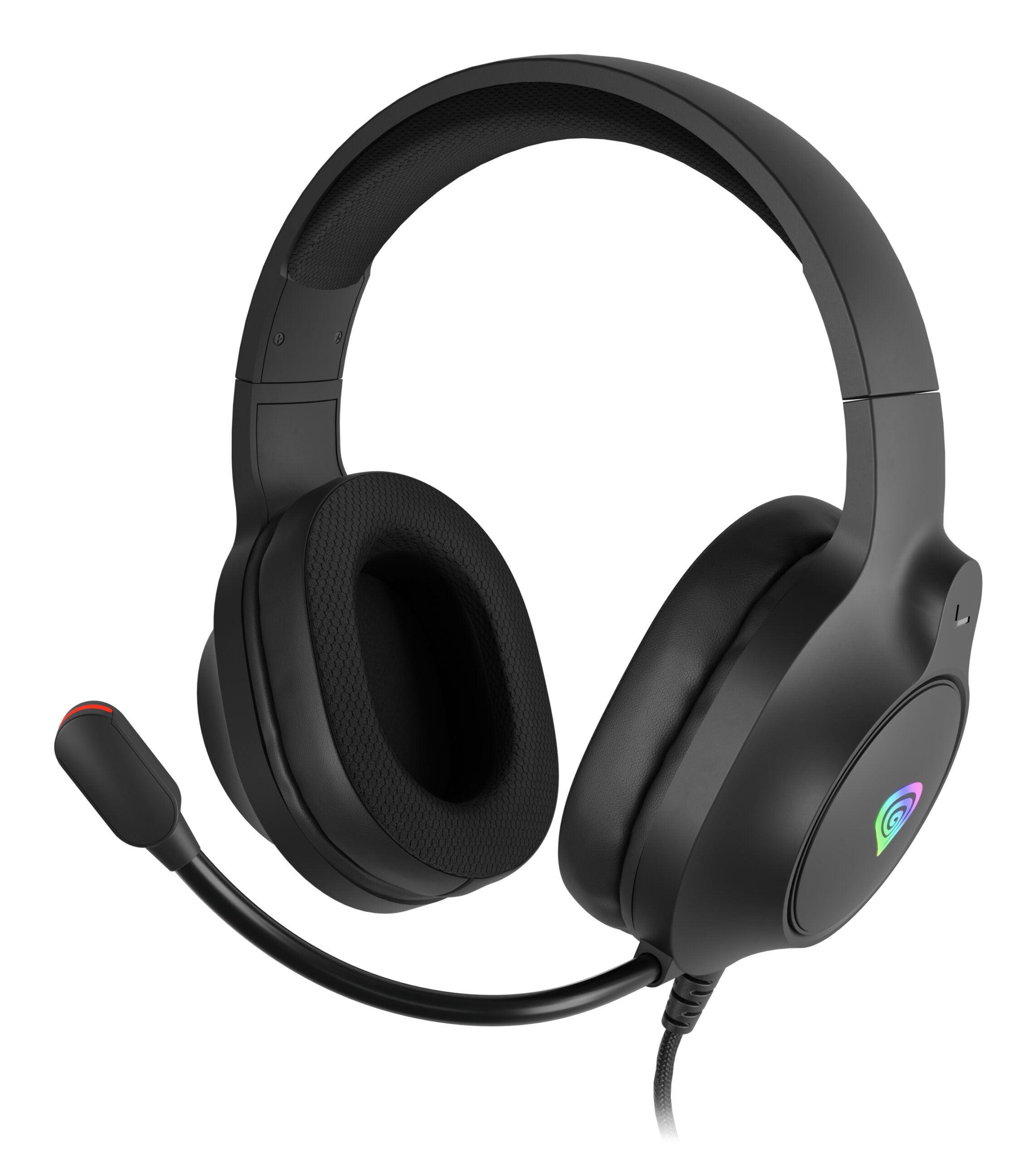Casti cu fir Genesis Neon 213 RGB negru "NSG-2306"