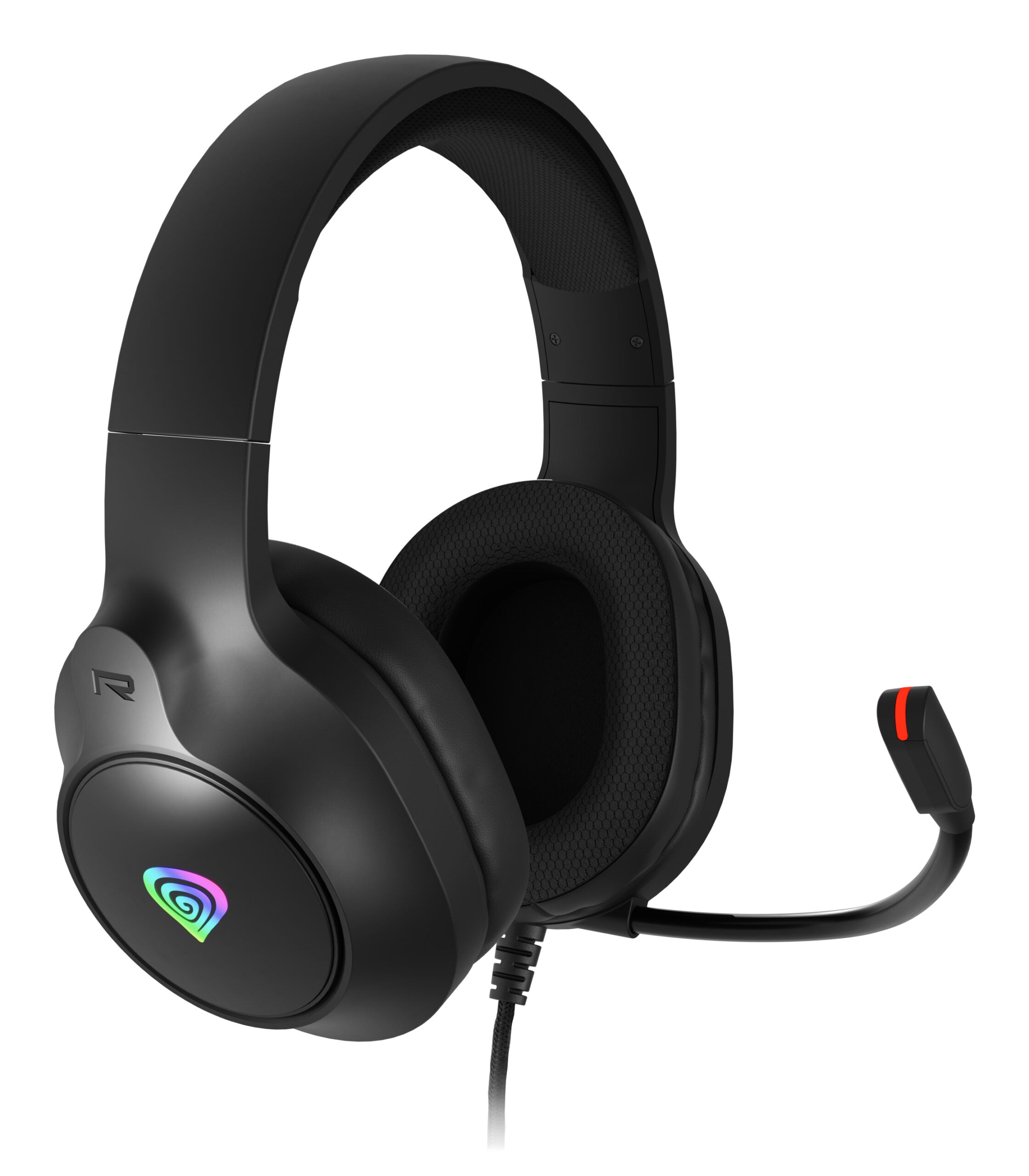 Casti cu fir Genesis Neon 213 RGB negru "NSG-2306"