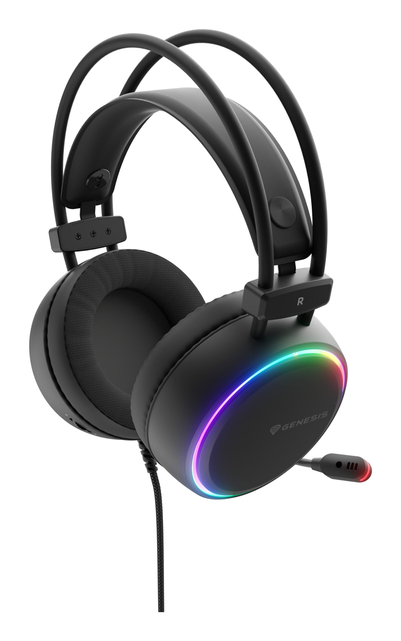 Casti cu fir Genesis Neon 613 G2 negru "NSG-2307"