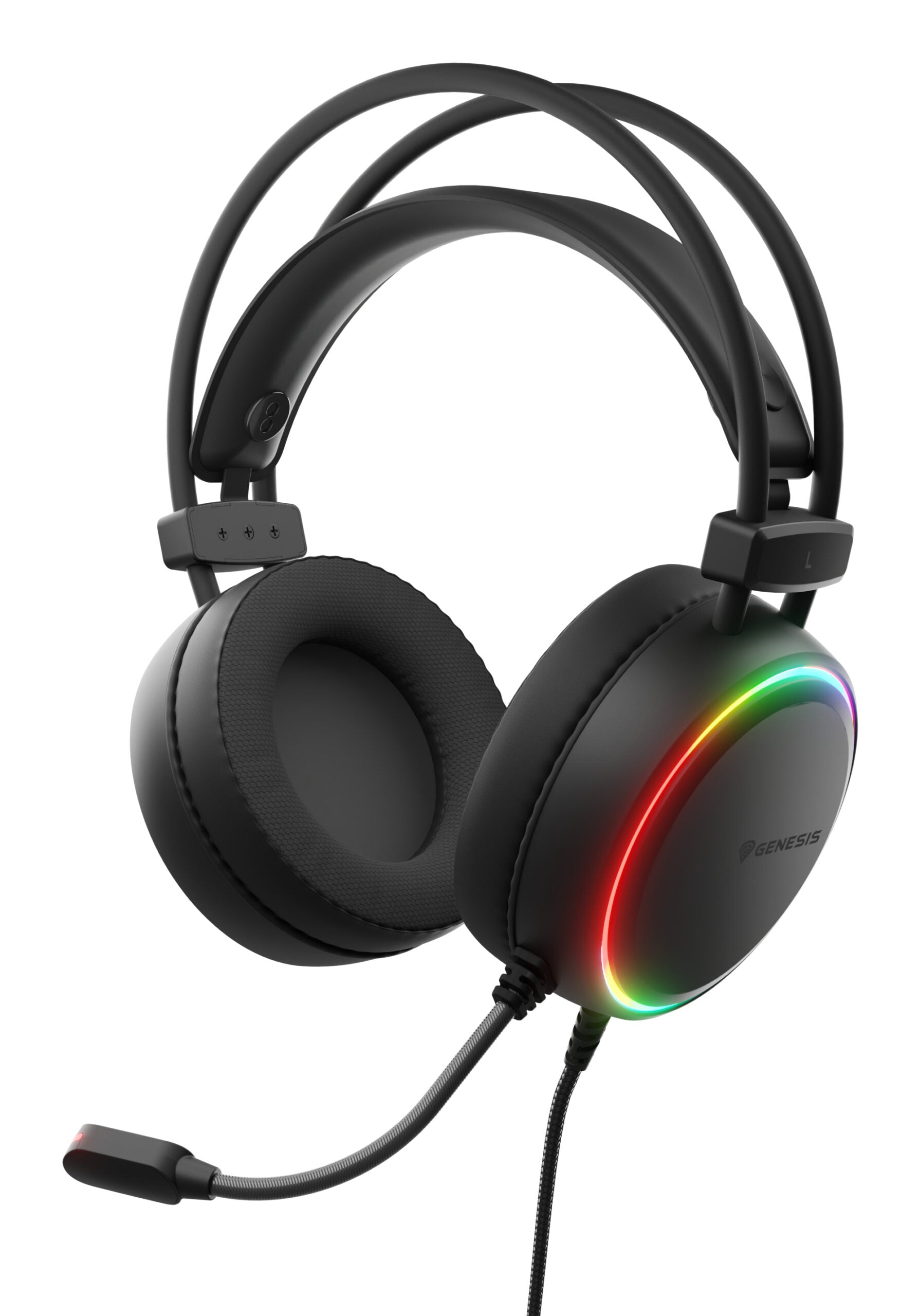 Casti cu fir Genesis Neon 613 G2 negru "NSG-2307"