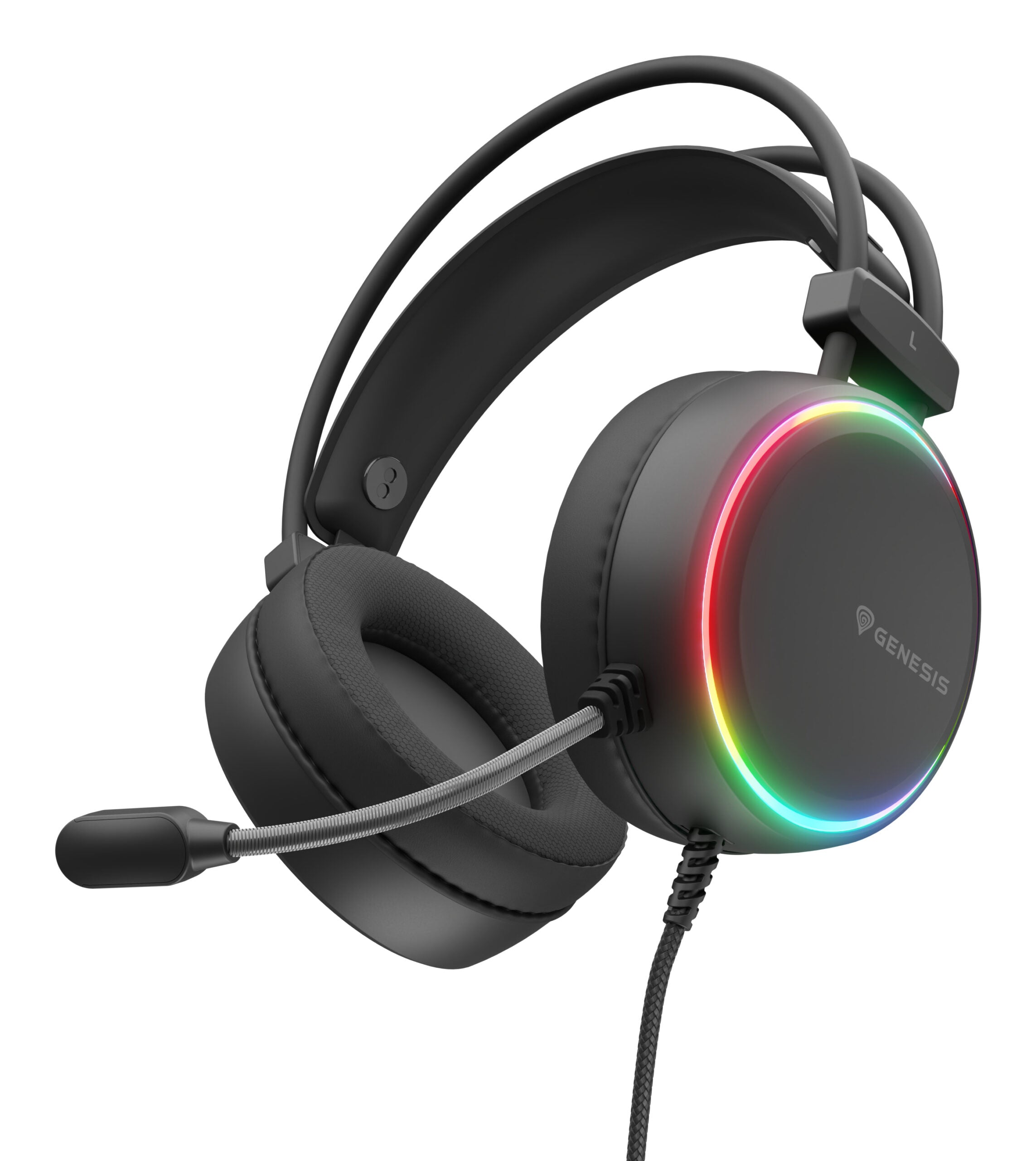 Casti cu fir Genesis Neon 613 G2 negru "NSG-2307"