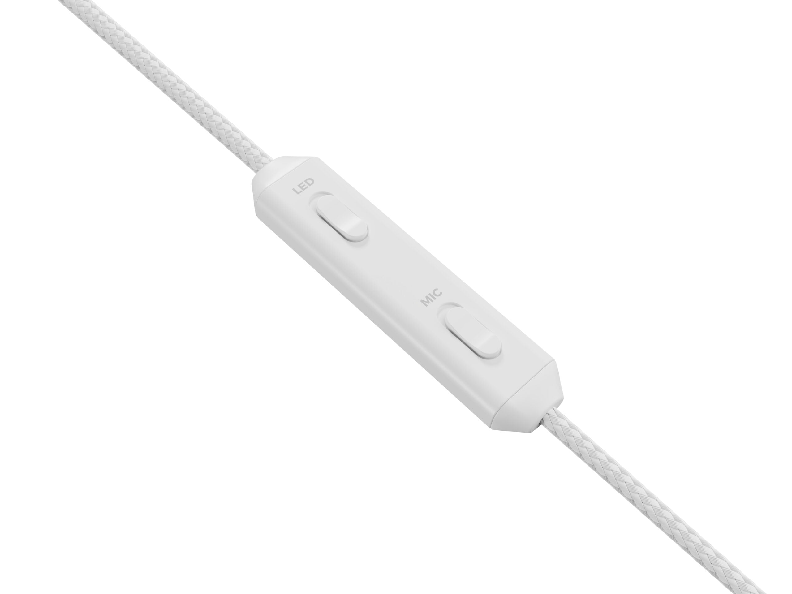 Casti cu fir Genesis Neon 613 G2 alb "NSG-2308"
