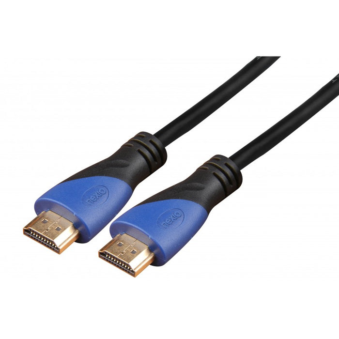Cablu HDMI, V1.4, tata-tata, 4K@30hz, 1080P, High Speed Ethernet, contacte aurite, 15m, Negru, Nexio "NX-VN-HD04-15M" –