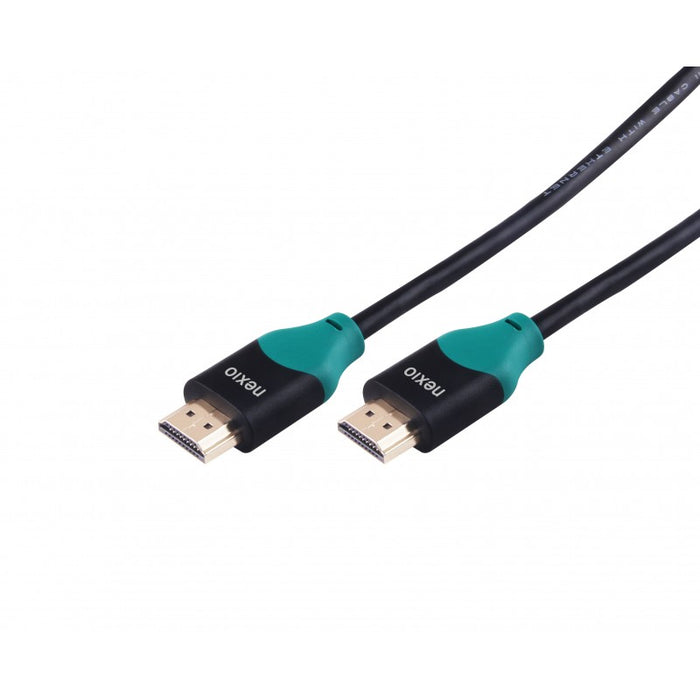 Cablu HDMI, V2.0, tata-tata, 4K@60hz, 1080P, High Speed Ethernet, contacte aurite, 20m, Negru, Nexio "NX-VN-HD40-20M" –