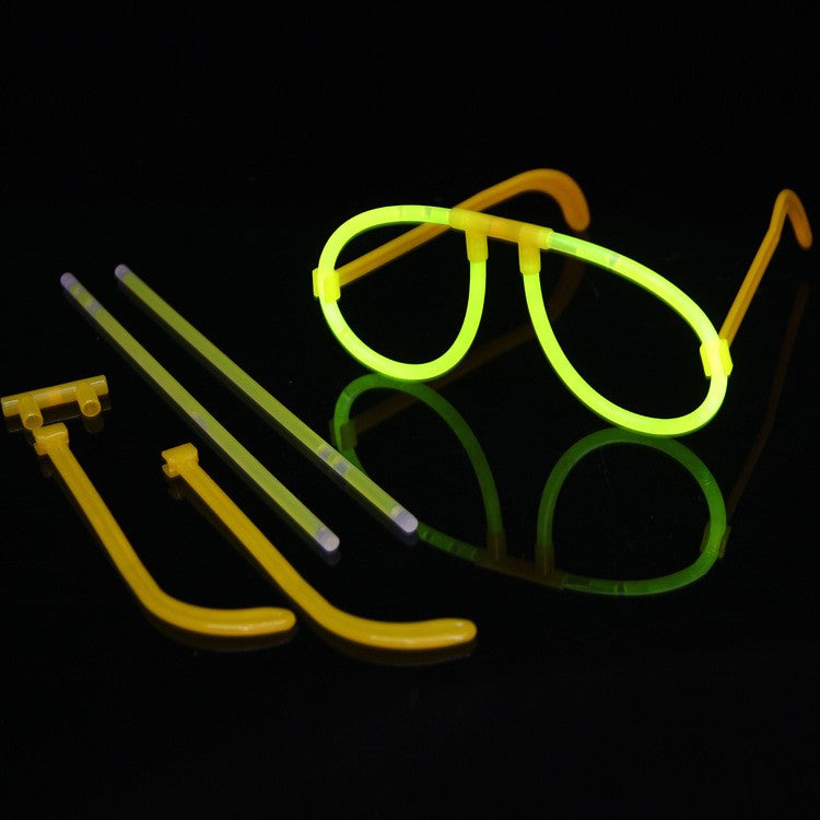 Ochelari Decorativi, Flippy, din Plastic, Fluorescenti, Accesoriu Petrecere, Galben