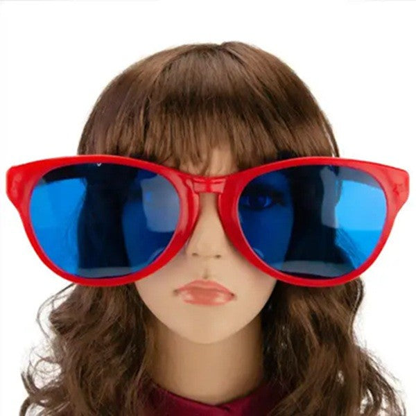 Ochelari Deghizare, Marime Exagerata, din Plastic, 26 x 9 cm, Rosu