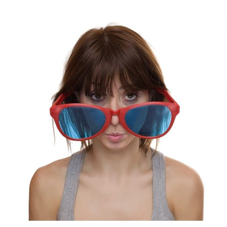 Ochelari Deghizare, Marime Exagerata, din Plastic, 26 x 9 cm, Rosu