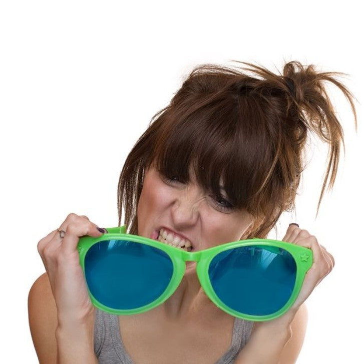 Ochelari Deghizare, Marime Exagerata, din Plastic, 26 x 9 cm, Verde
