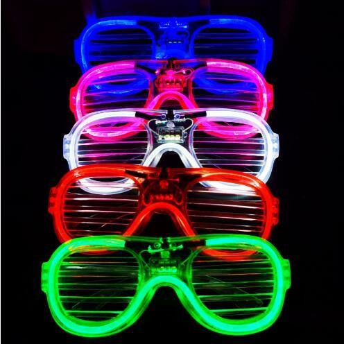 Ochelari de Petrecere cu LED, Model Grilaj, din Plastic, 3 Moduri de Iluminat, Marime Universala, Multicolor