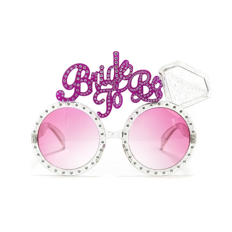 Ochelarii Decorativi, Tema Nunta, Model Bride to Be, din Plastic, Roz