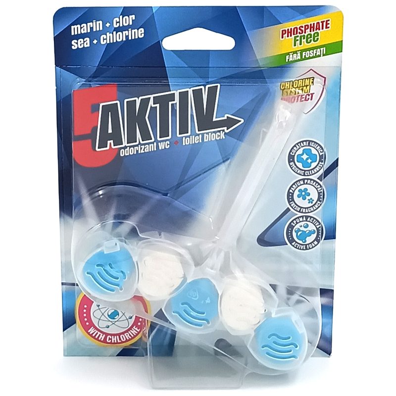 Odorizant WC, 5-aktiv, Block 50 g Marin, Clor