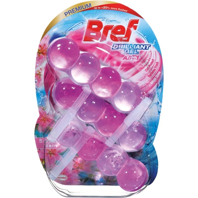 Odorizant WC, Bref, Bile Gel Brilliant 3 X 42 g Spring Rain