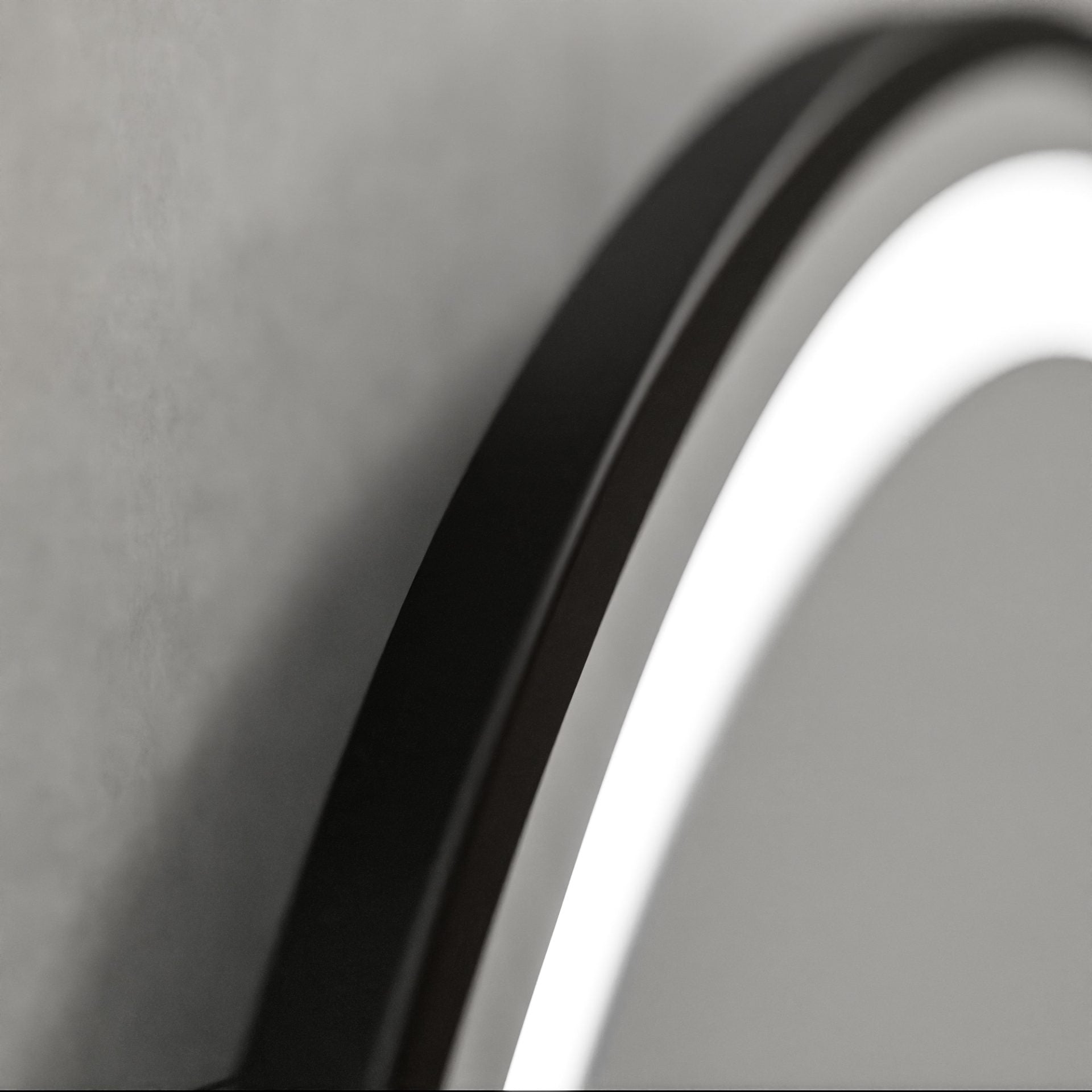 Oglinda LED Rotunda, 70cm, Celeste Majeste Noir MotionGlow Marcello, Sistem Dezaburire, Ceas & Termometru, Dimabila