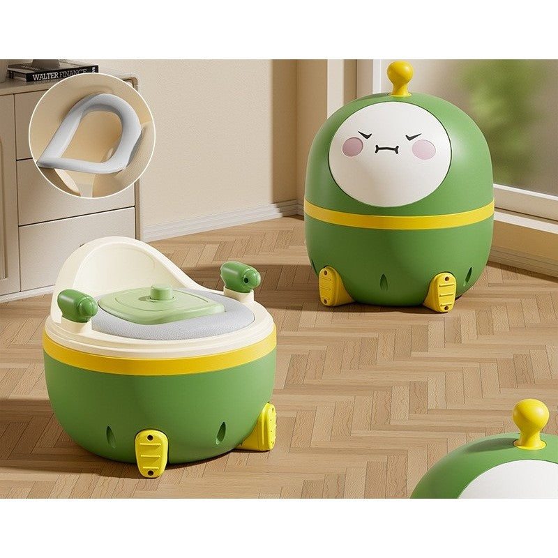 Olita 2in1, Model Ou, cu Reductor WC, din Plastic, cu Muzica si Lumini, 29 x 29 x 22 cm, Verde
