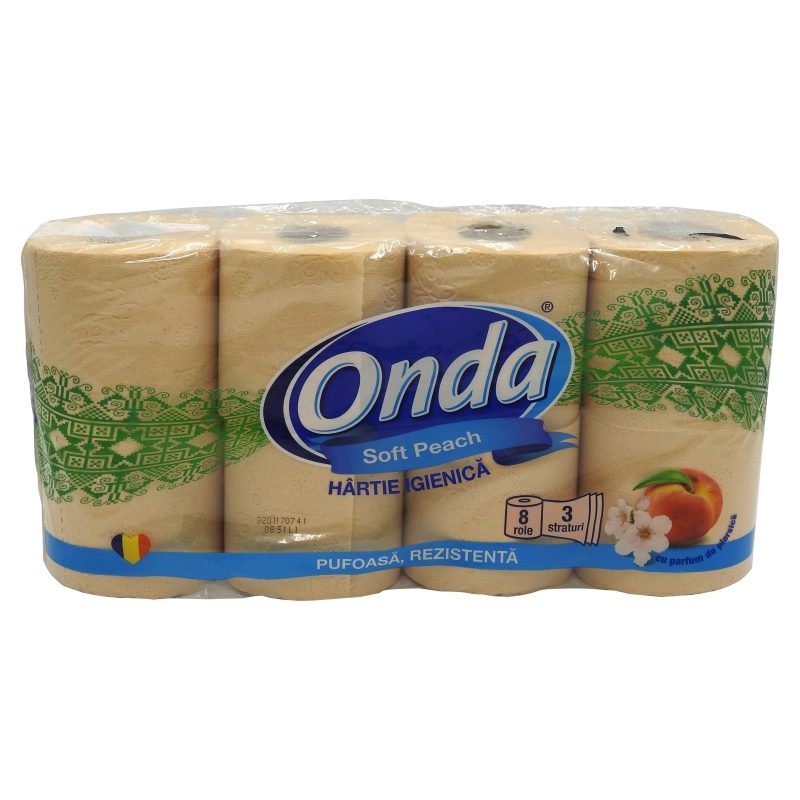 Onda Hartie Igienica 8 buc 3STR Piersica