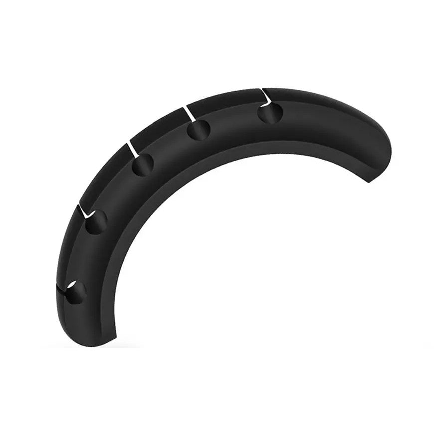 Organizator Cabluri, Cable Clips, Fixare Dublu Adeziv, Silicon, 5 Sloturi, Negru