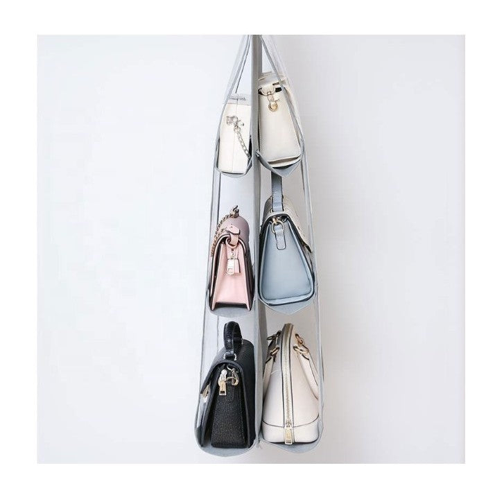 Organizator Genti 6 Compartimente Suspendabil, 85 x 36 cm, gri