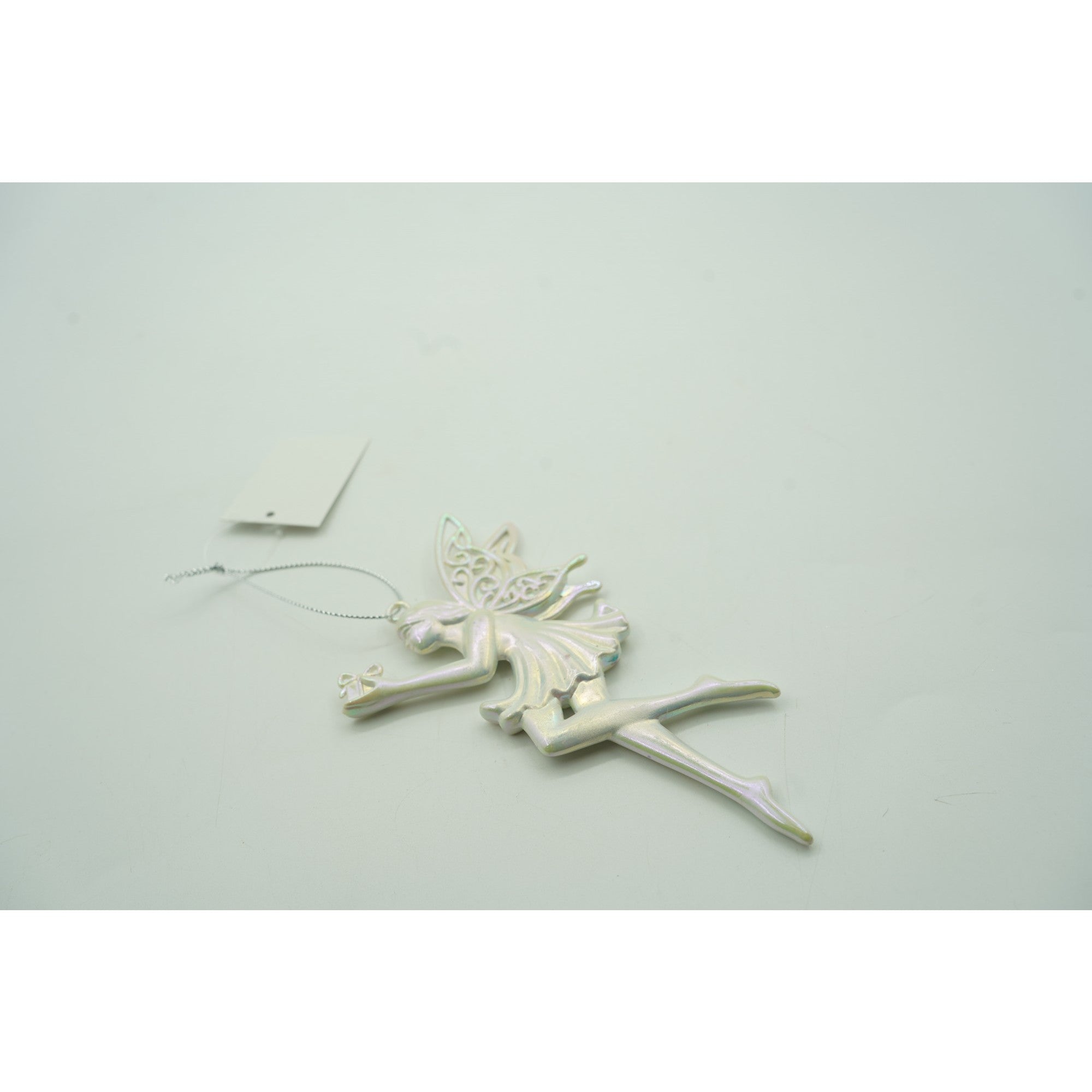 Ornament brad de Craciun, Perlat, in forma de Inger, 8 cm x 14 cm, Plastic