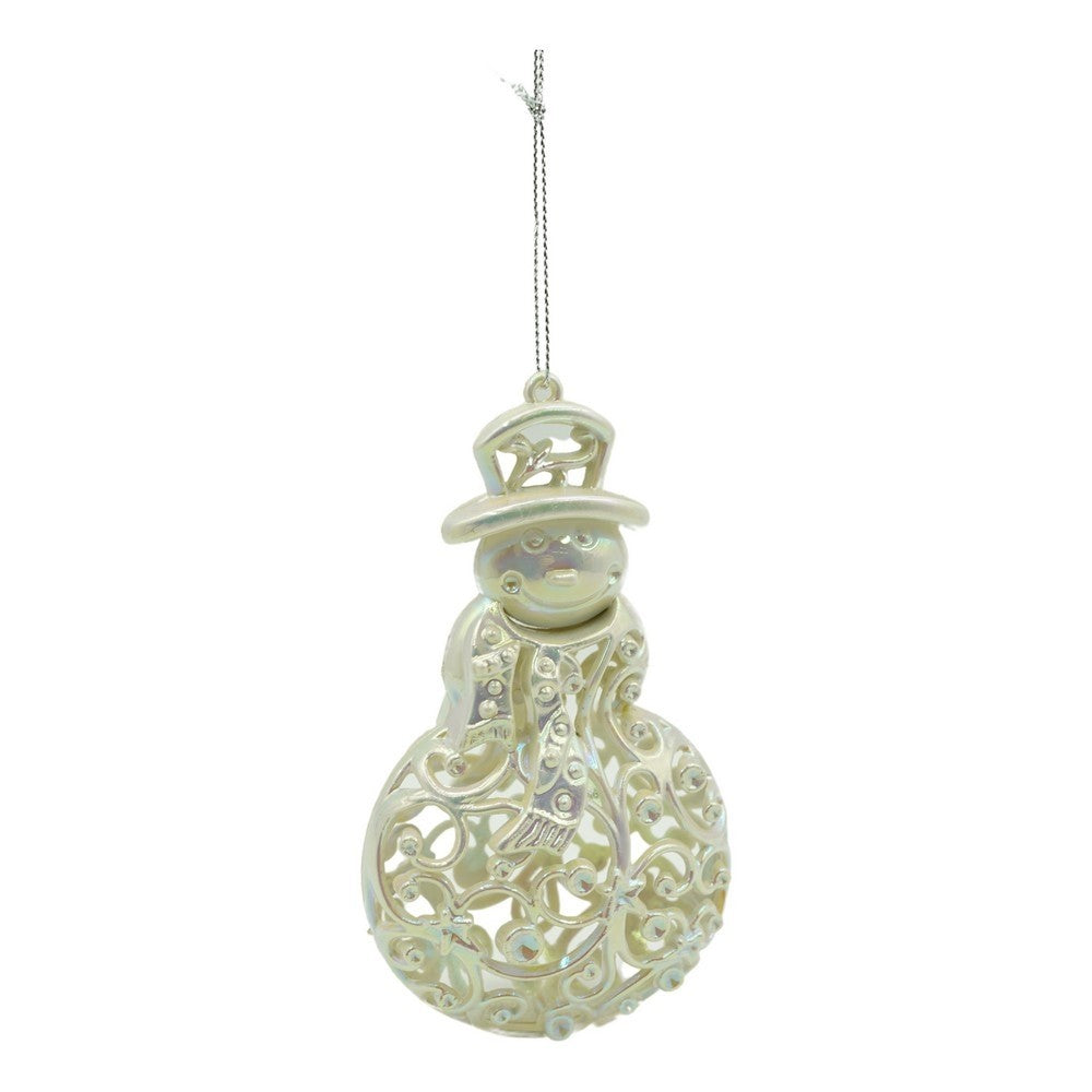 Ornament brad de Craciun, Perlat, in forma de Om de zapada, 8 cm x 13 cm, Plastic