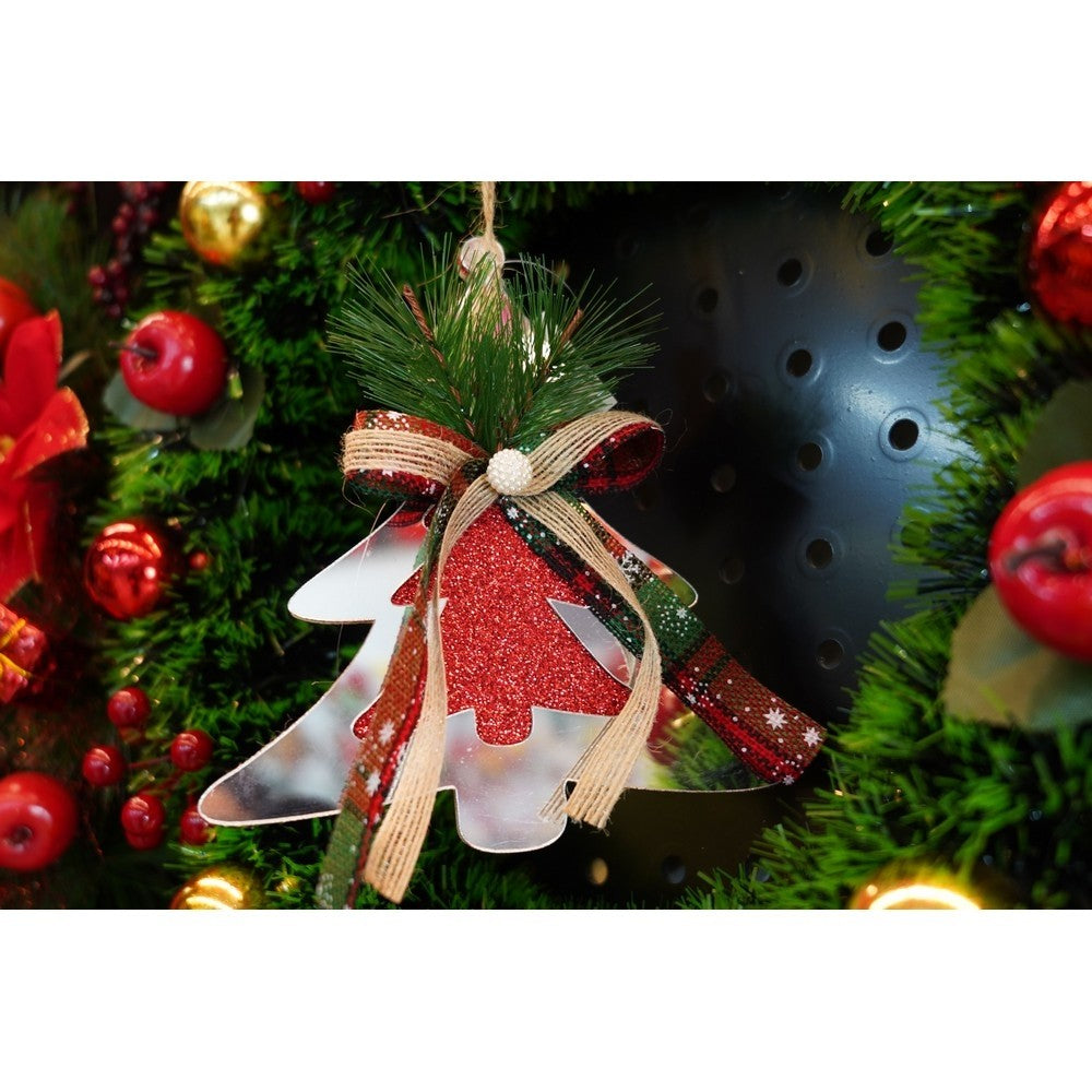 Ornament brad, Brad, Argintiu, Lucios, 14*15CM, Acril, Interior/ Exterior