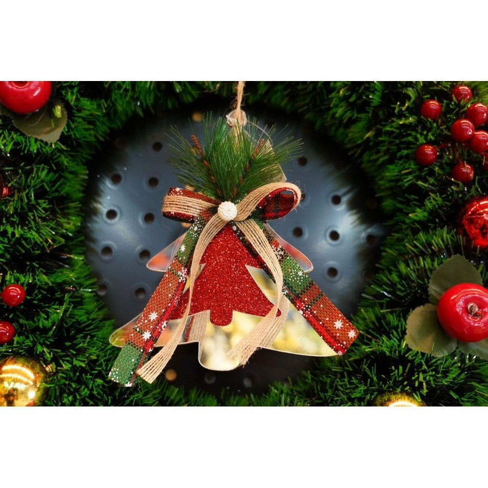 Ornament brad, Brad, Argintiu, Lucios, 14*15CM, Acril, Interior/ Exterior