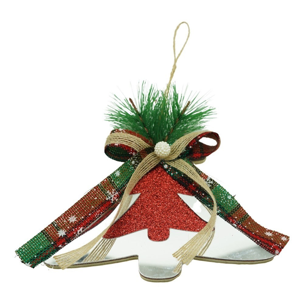 Ornament brad, Brad, Argintiu, Lucios, 14*15CM, Acril, Interior/ Exterior