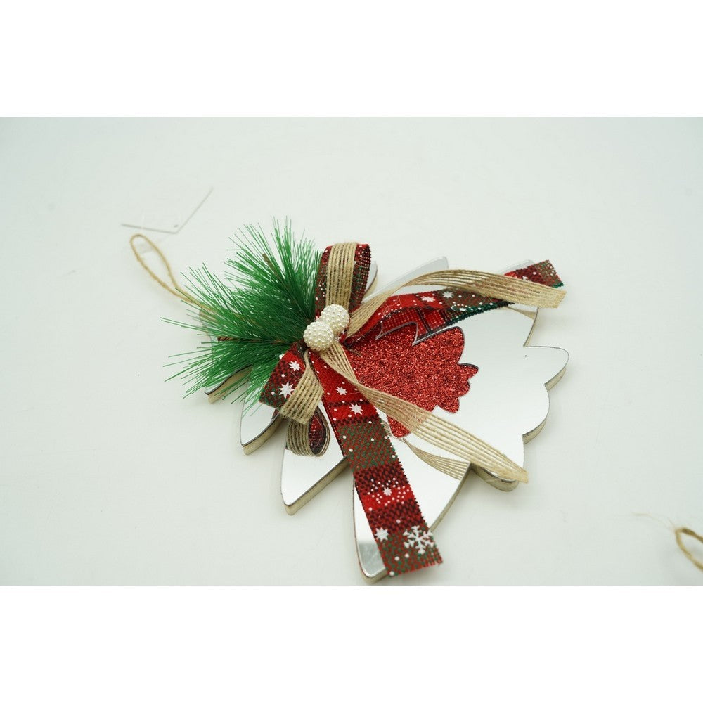 Ornament brad, Brad, Argintiu, Lucios, 14*17CM, Acril, Interior/ Exterior