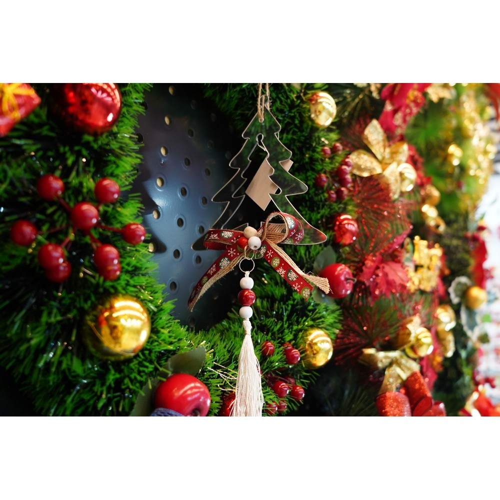 Ornament brad, Brad, Argintiu, Lucios, 14*26CM, Acril, Interior/ Exterior