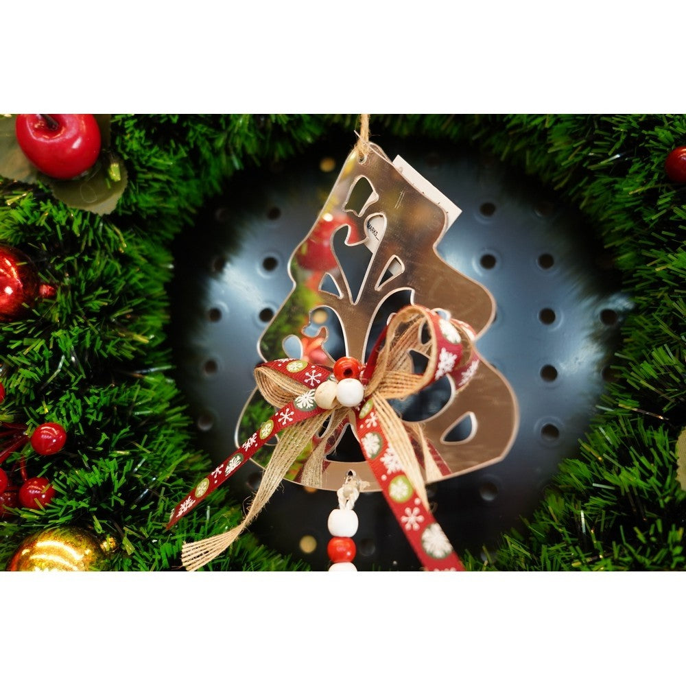Ornament brad, Brad, Argintiu, Lucios, 14*26CM, Acril, Interior/ Exterior