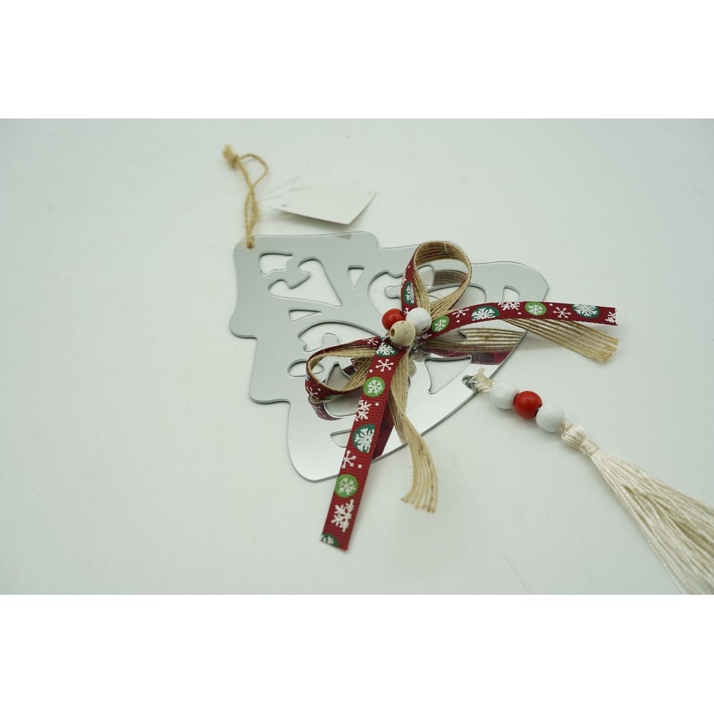 Ornament brad, Brad, Argintiu, Lucios, 14*26CM, Acril, Interior/ Exterior