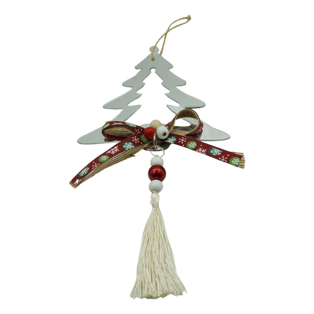 Ornament brad, Brad, Argintiu, Lucios, 14*26CM, Acril, Interior/ Exterior