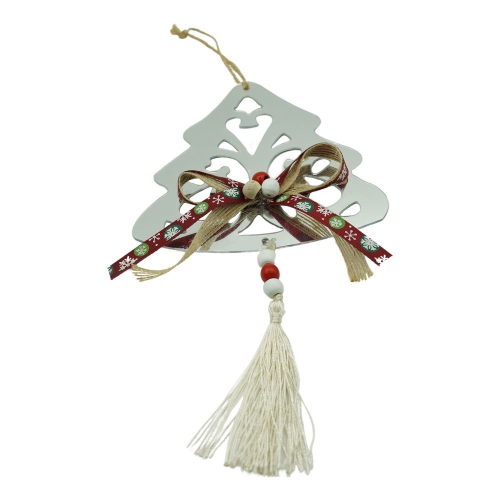 Ornament brad, Brad, Argintiu, Lucios, 14*26CM, Acril, Interior/ Exterior