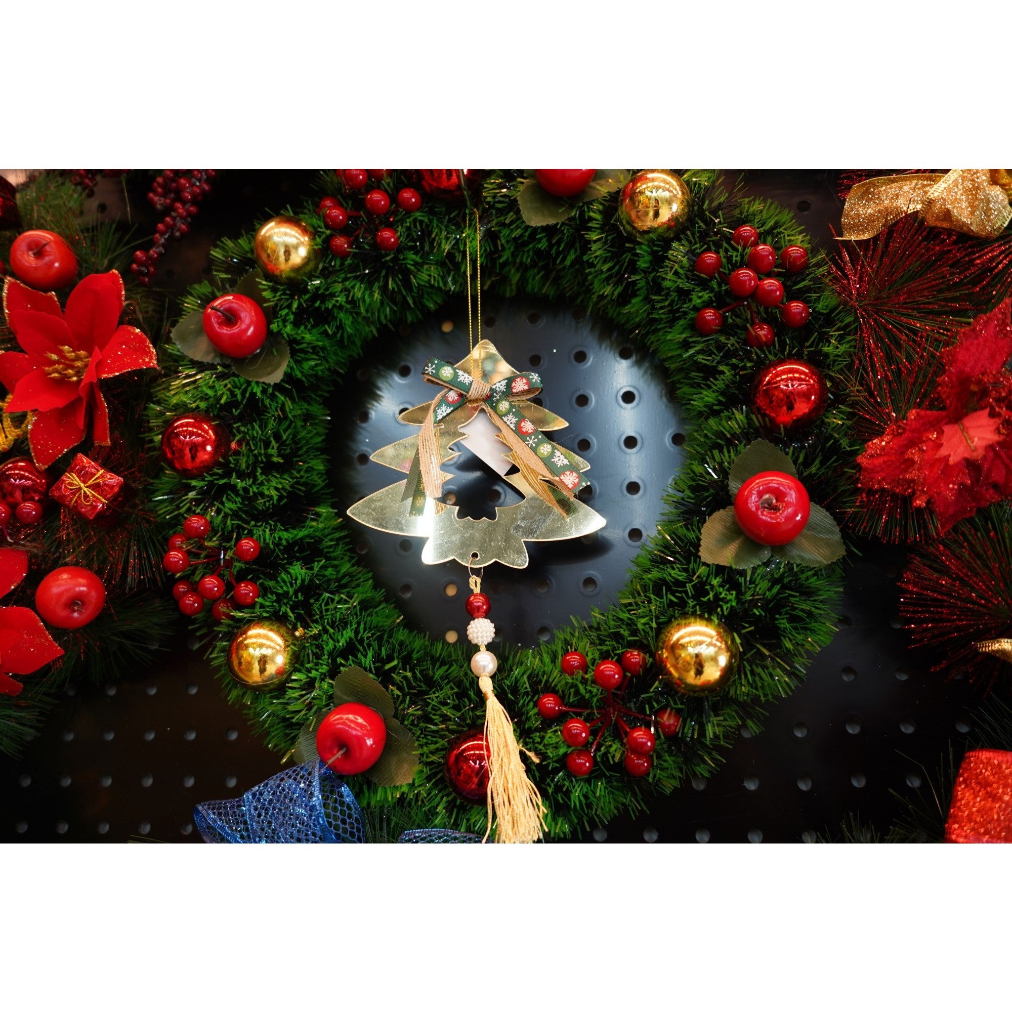 Ornament brad, Brad, Auriu, Lucios, 14*26CM, Acril, Interior/ Exterior