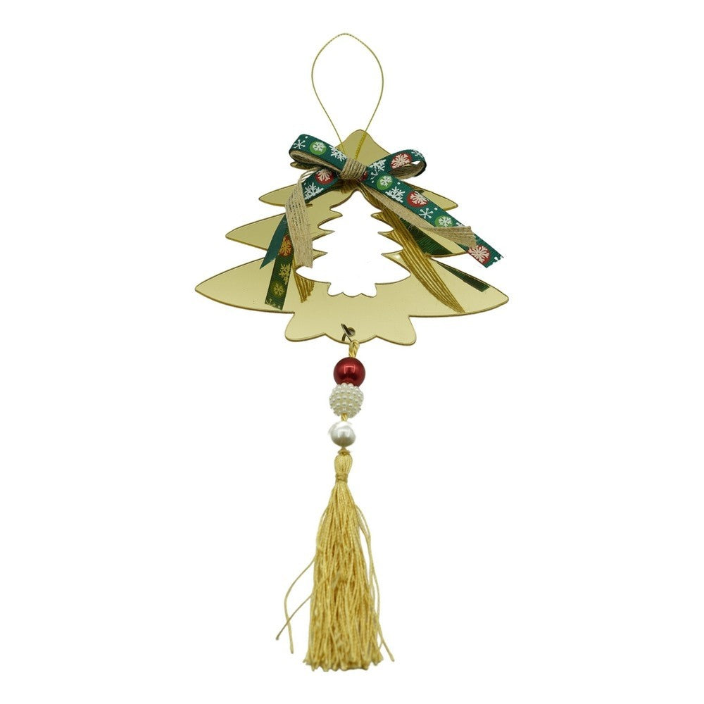 Ornament brad, Brad, Auriu, Lucios, 14*26CM, Acril, Interior/ Exterior