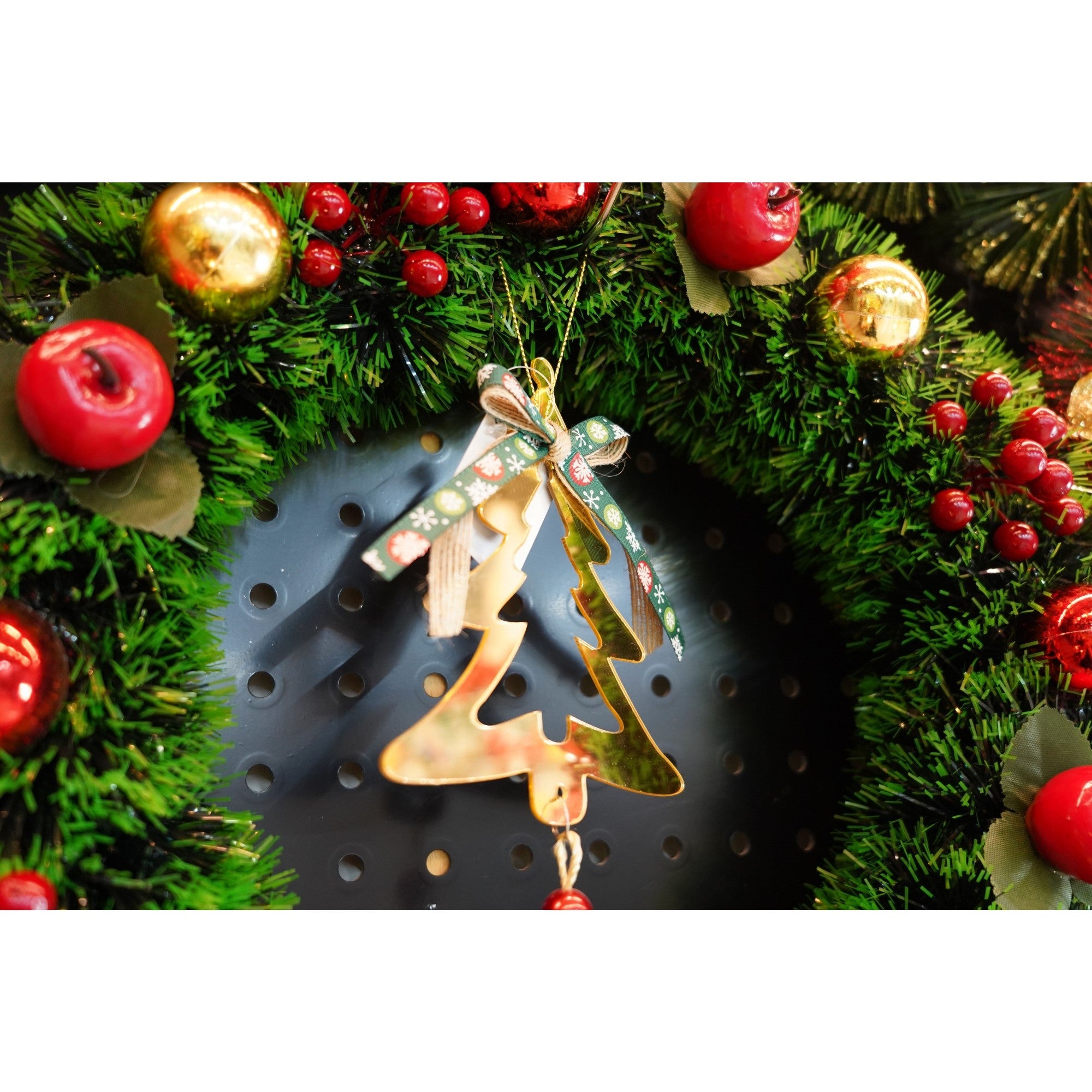 Ornament brad, Brad, Auriu, Lucios, 15*28CM, Acril, Interior/ Exterior