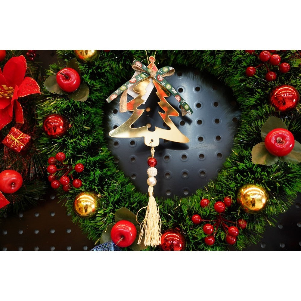 Ornament brad, Brad, Auriu, Lucios, 15*28CM, Acril, Interior/ Exterior