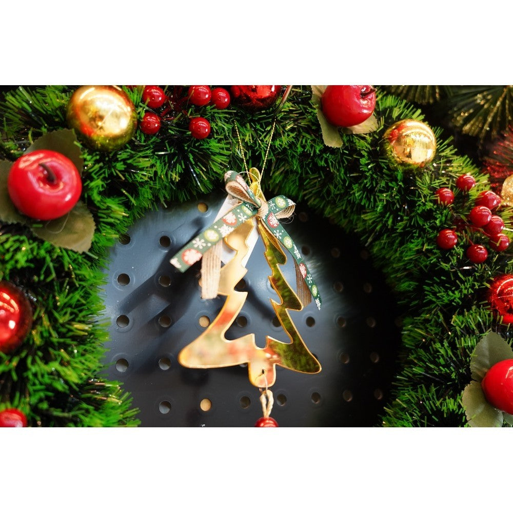 Ornament brad, Brad, Auriu, Lucios, 15*28CM, Acril, Interior/ Exterior