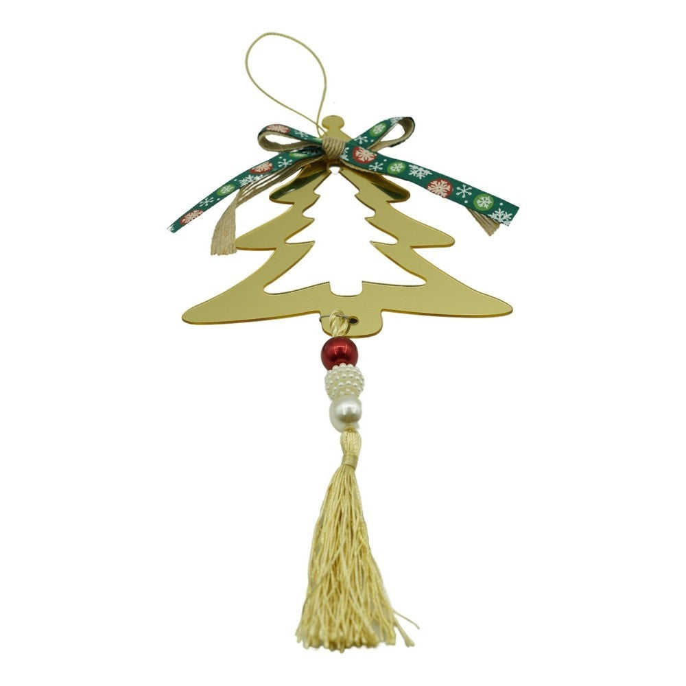 Ornament brad, Brad, Auriu, Lucios, 15*28CM, Acril, Interior/ Exterior
