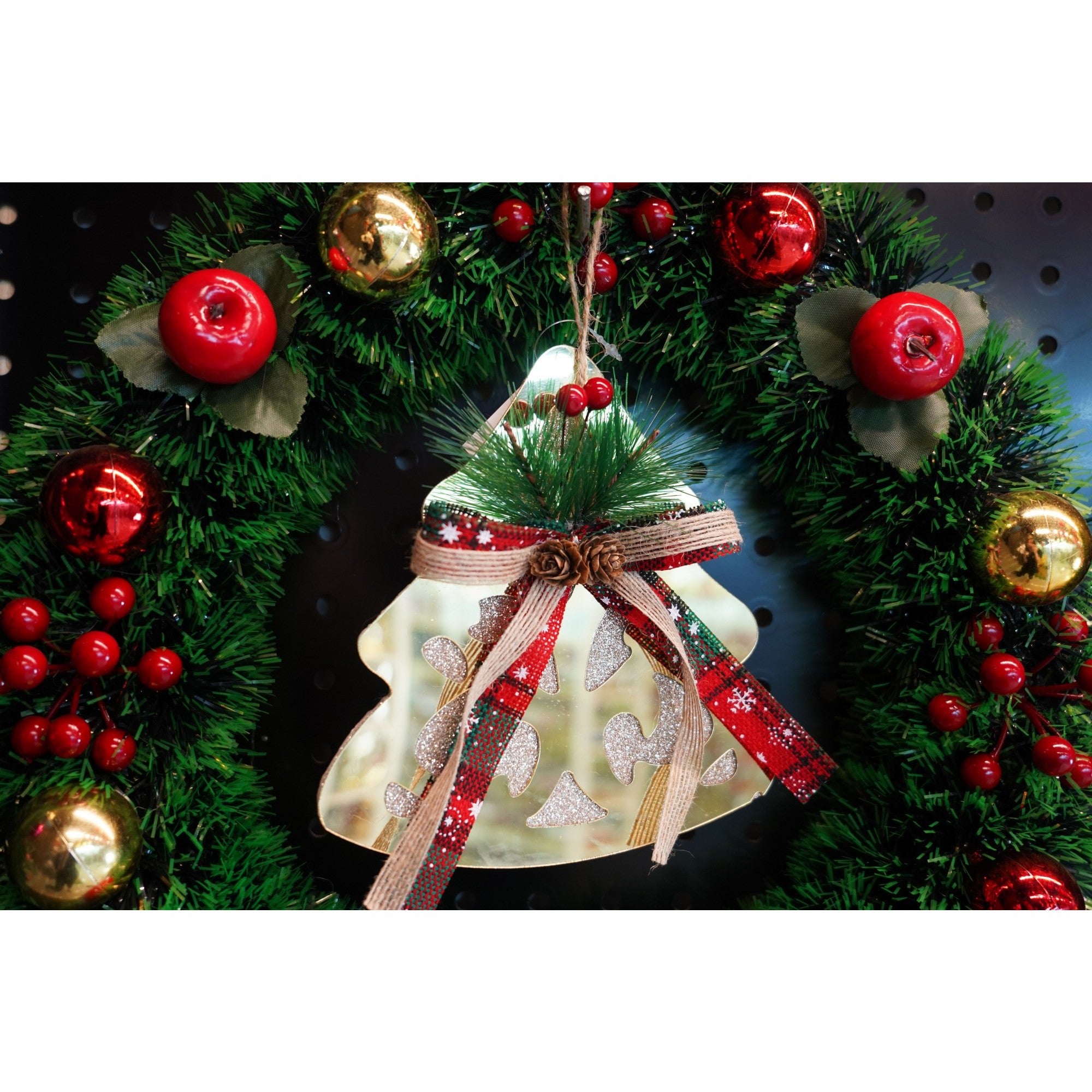 Ornament brad, Brad, Auriu, Lucios, 16*17CM, Acril, Interior/ Exterior
