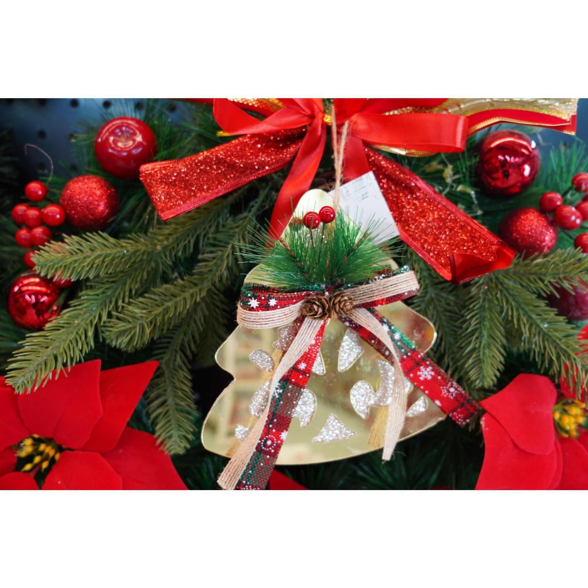 Ornament brad, Brad, Auriu, Lucios, 16*17CM, Acril, Interior/ Exterior
