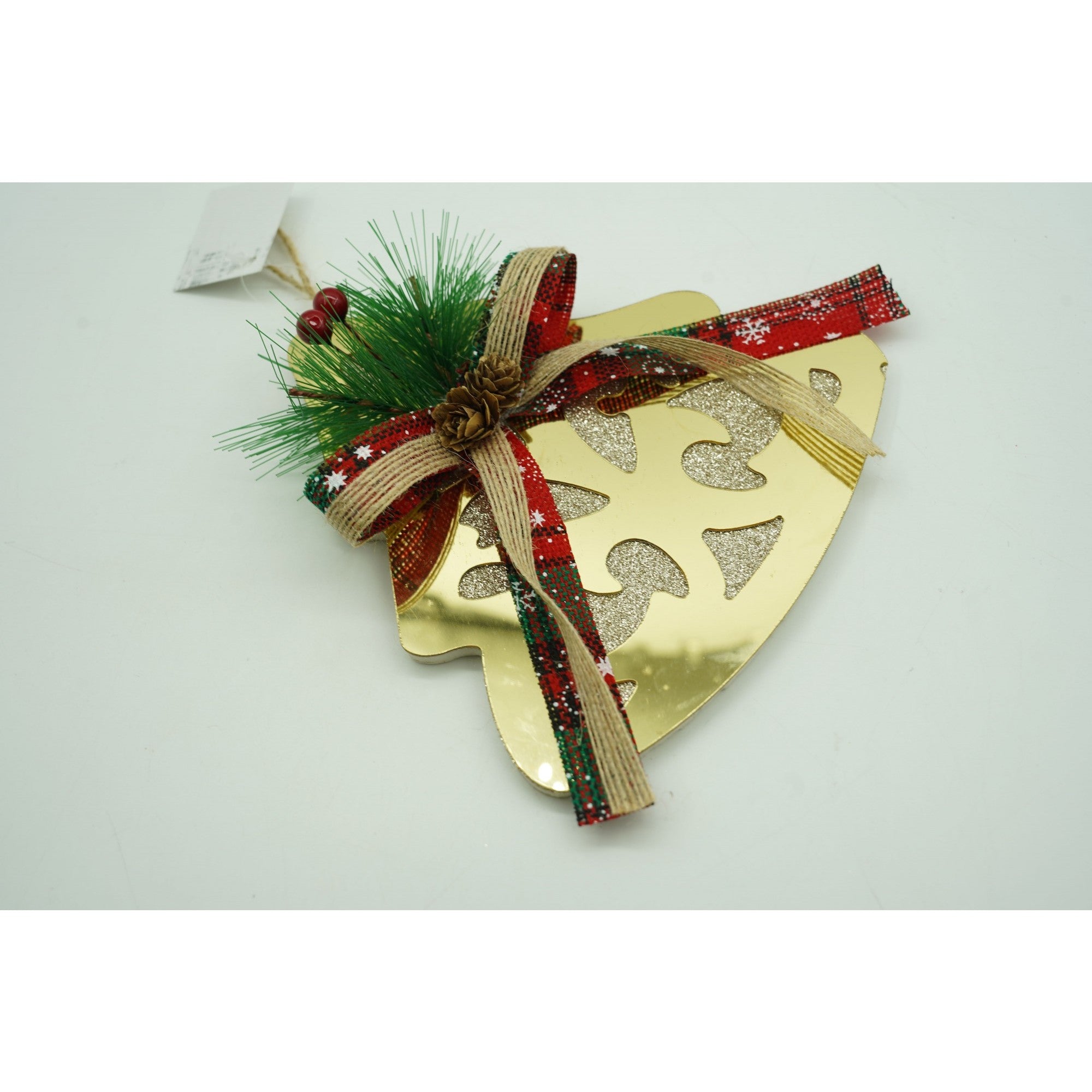 Ornament brad, Brad, Auriu, Lucios, 16*17CM, Acril, Interior/ Exterior