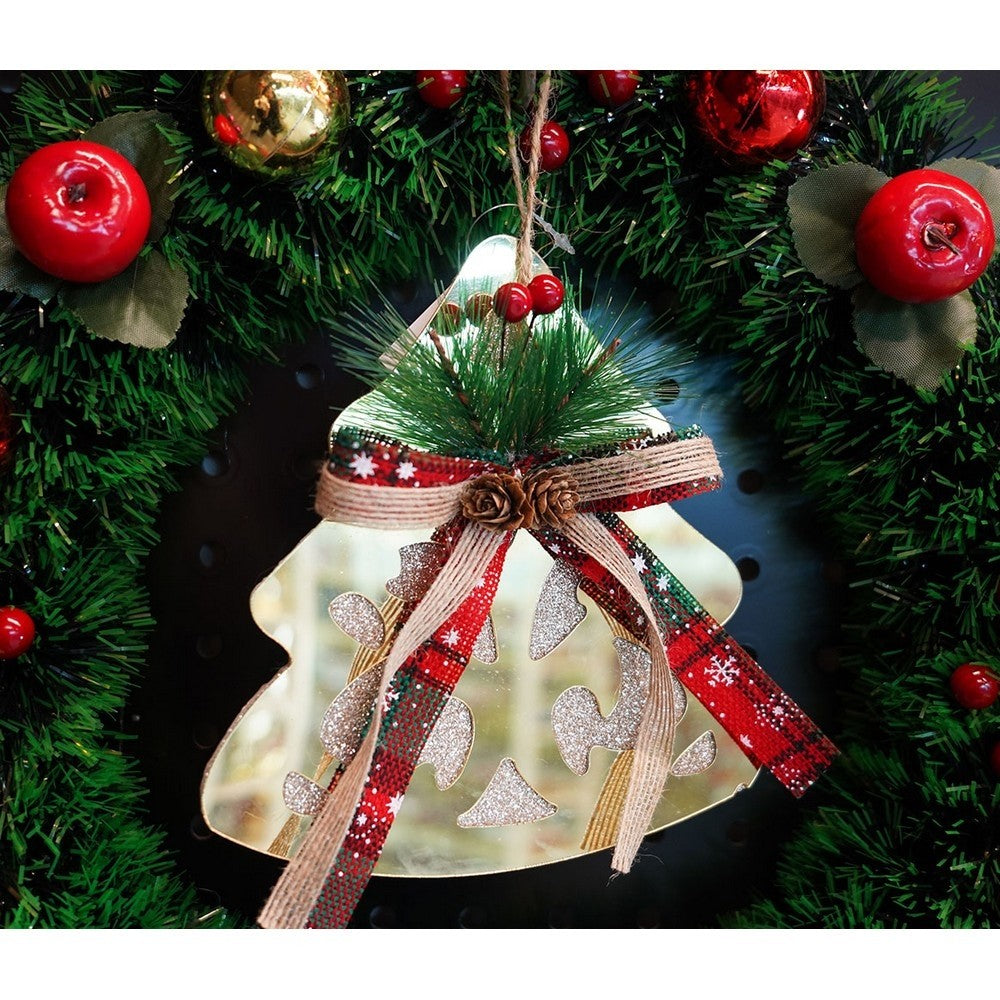 Ornament brad, Brad, Auriu, Lucios, 16*17CM, Acril, Interior/ Exterior